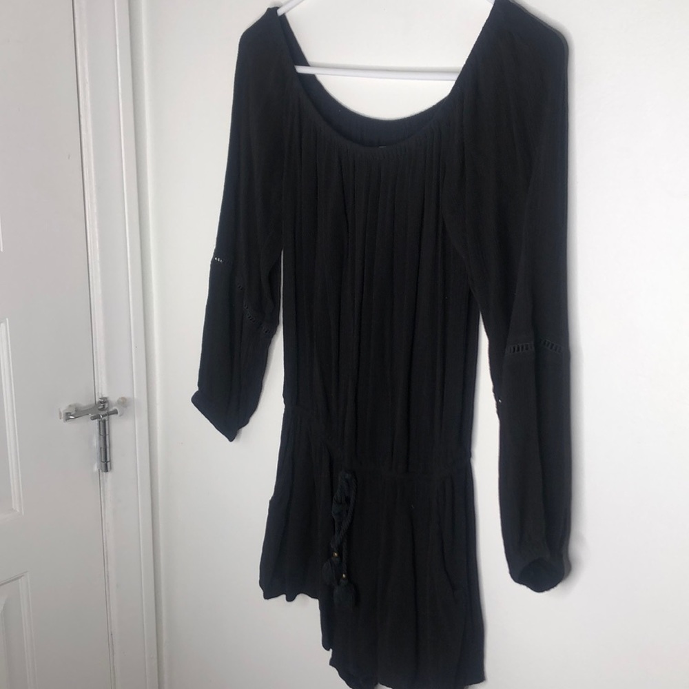 Black Comfortable Fit Casual Romper